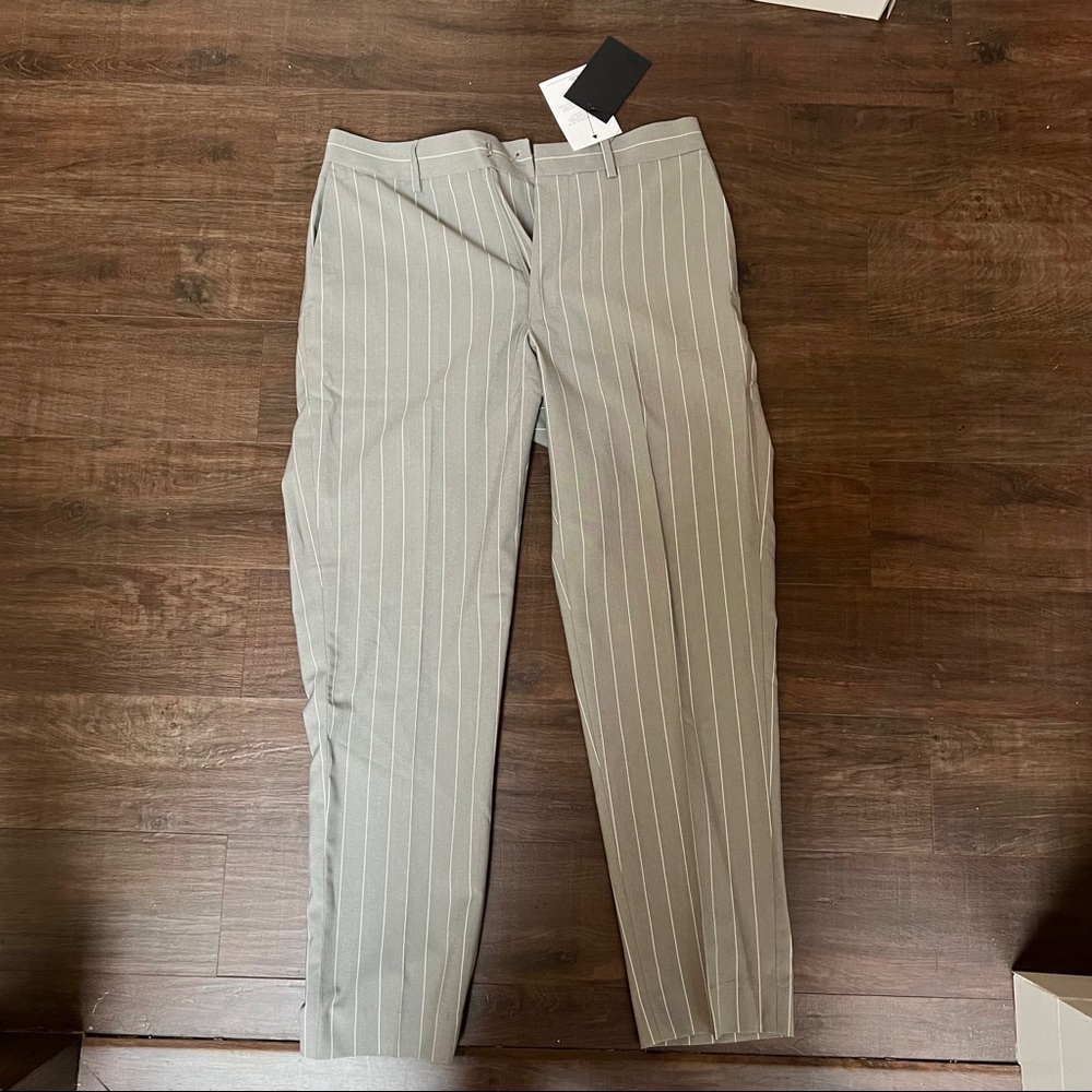 ASOS Slim pants 30W/30L in Light Gray Stripes NEW